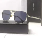 Prada Silver Black Sunglass uv protected lens