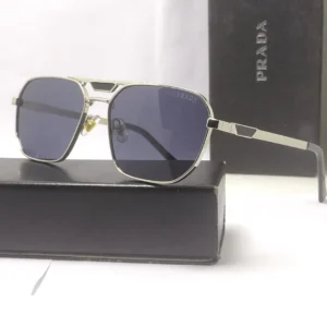 Prada Silver Black Sunglass uv protected lens