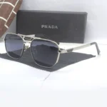 Prada Silver Black Sunglass uv protected lens - Image 2