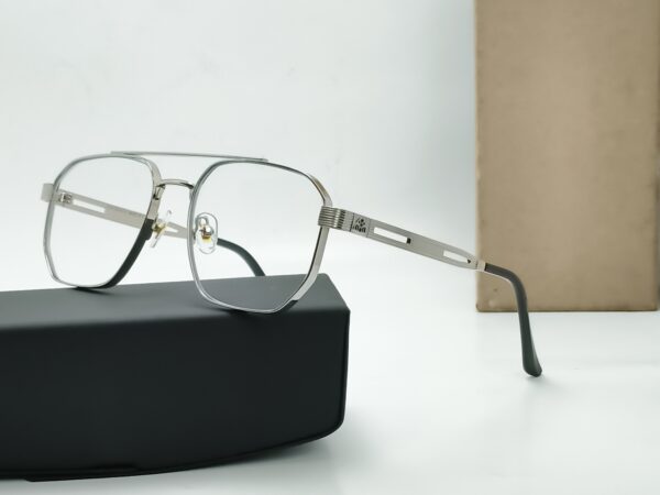 metal Large Square Frame Anti-Blue Light Glasses - Image 2