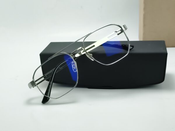 metal Large Square Frame Anti-Blue Light Glasses - Image 3