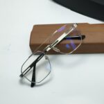 metal Large Square Frame Anti-Blue Light Glasses - Image 4