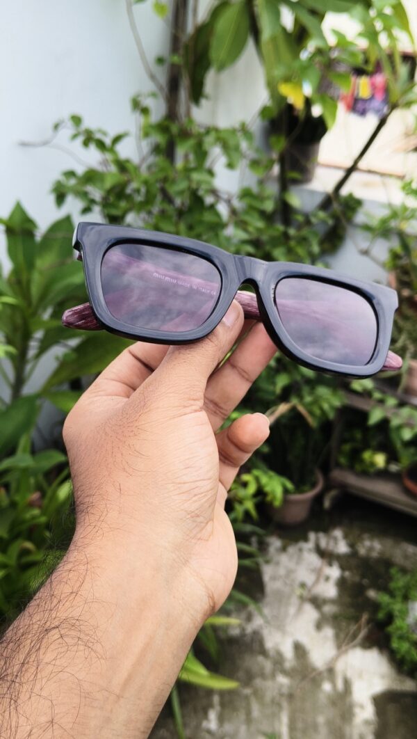 premium wooden frame uv protected sunglasses - Image 4