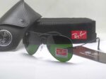RB metal aviator  black bottle green lens UV protected