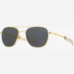 AO Pilot Sunglasses For Men Women Classic Retro golden black - Image 3