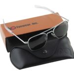 AO Pilot Sunglasses For Men Women Classic Retro silver black - Image 2
