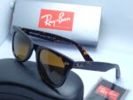 premium rayban leaopard brown wayfarer sunglasses - Image 3